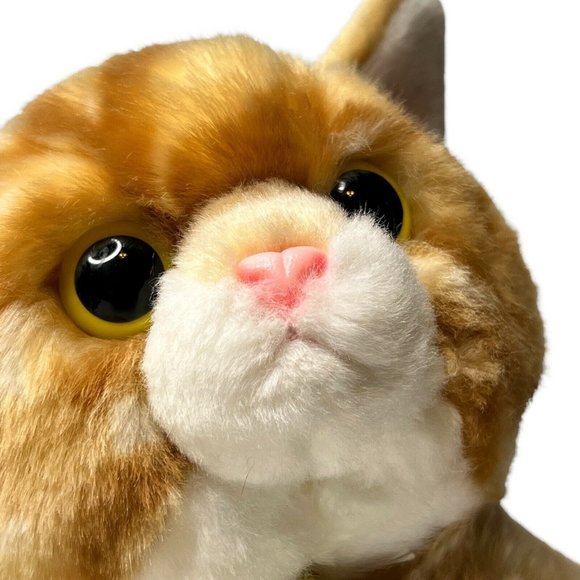 Aurora Tots Miyoni Orange Tabby Kitty Cat Kitten 8" Yellow Eyes Pink Nose Soft - Picture 1 of 10